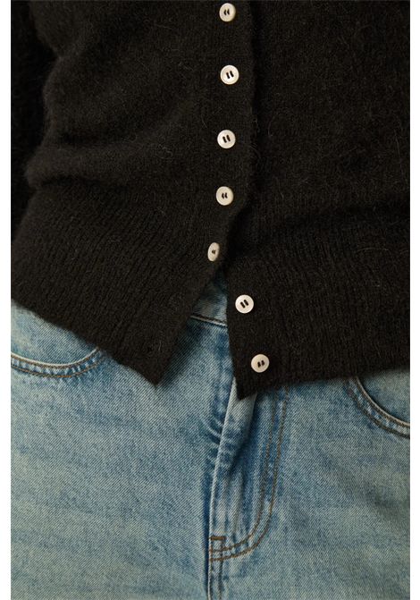 Des Petits Hauts Women's Betty Black Fitted Superfine Alpaca Cardigan Des Petits Hauts |  | 1H26003809000